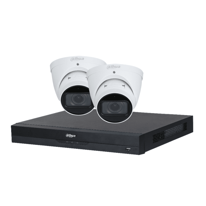 Dahua AI / 4K Turret cameraset - Wit (uitbreidbaar tot 8 camera's)
