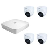 Dahua NVR4104-P Bundel - Recorder + 4x Turret Dome Camera - 10% Bundelkorting