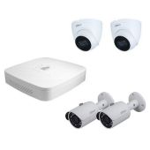 Dahua NVR4104-P Bundel - Recorder + 2x Bullet Camera / 2x Turret Dome Camera - 10% bundelkorting