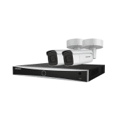 Hikvision AI / 4K Bullet cameraset - Wit (uitbreidbaar tot 8 camera's) 
